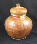 pottery jar with lid